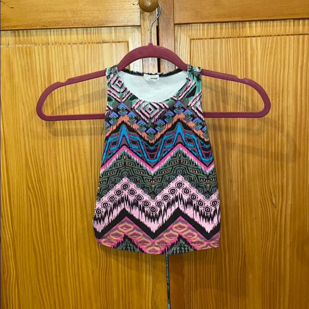 aztec design halter crop top
